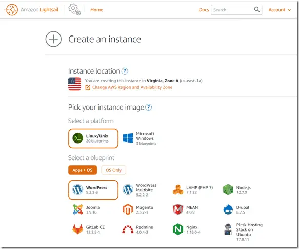 Creating a Website in Amazon Lightsail for ~4 Bucks 1
