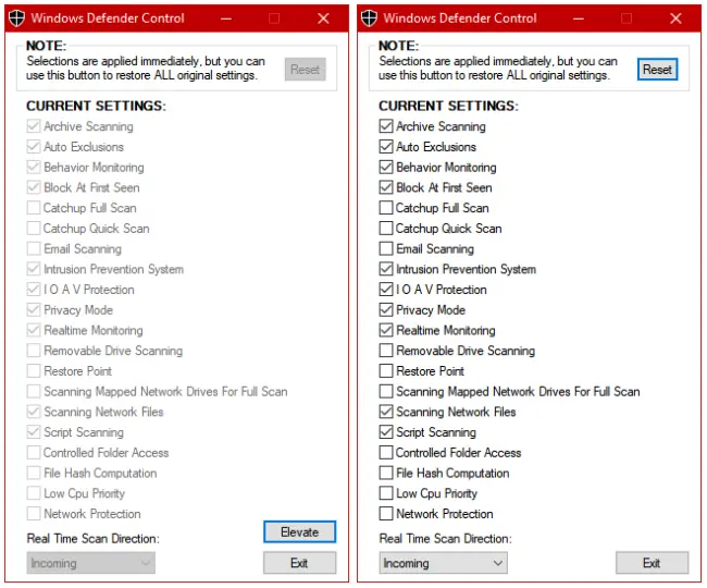 Windows Defender Hidden Settings Control Utility 3 Windows Defender Hidden Settings Control Utility 2