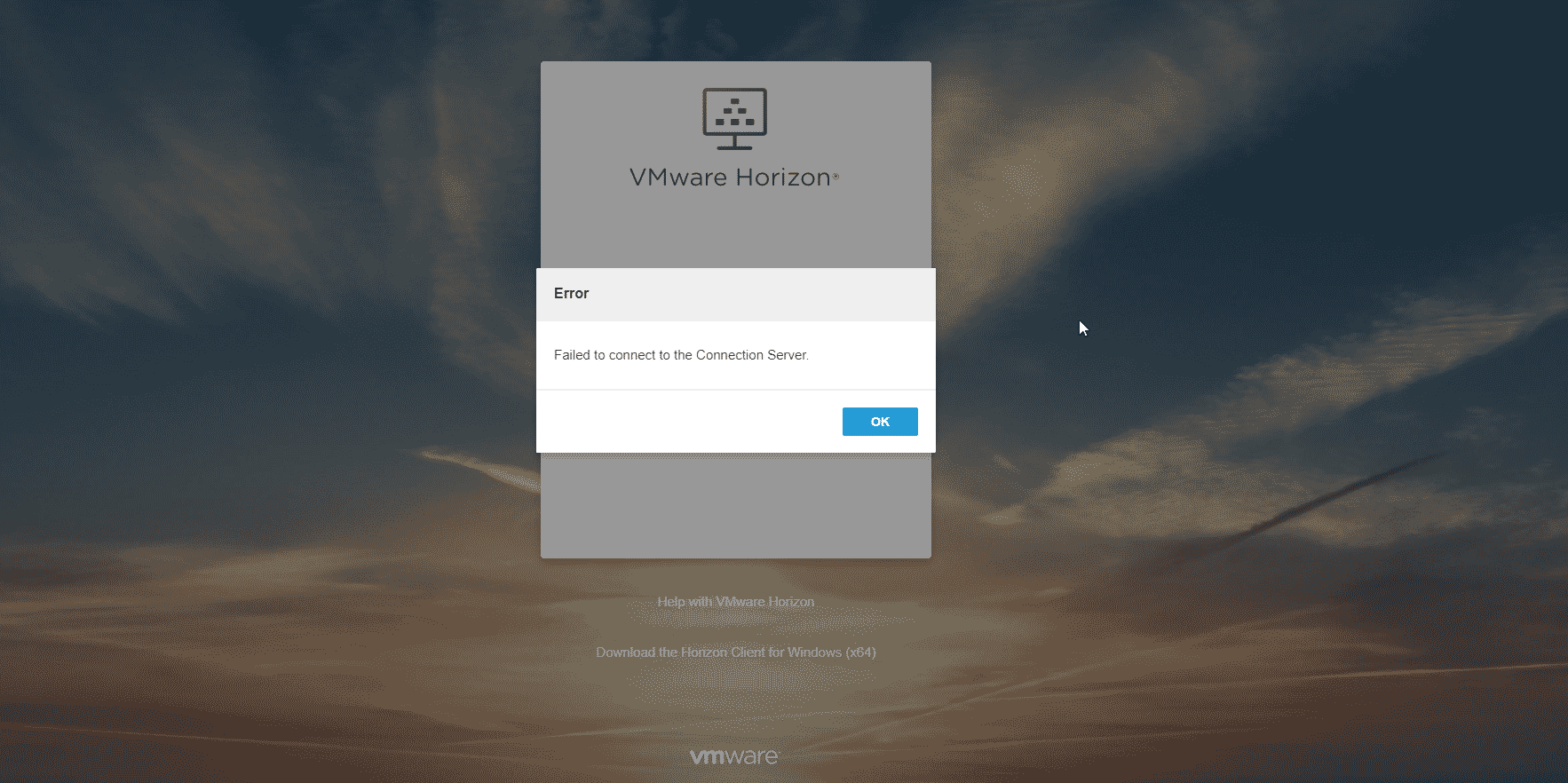 Archeologisch Behandeling Beide VMware: Failed To Connect To The Horizon Connection Server | VCloudInfo Archeologisch Behandeling Beide VMware: Failed To Connect To The Horizon Connection Server | VCloudInfo