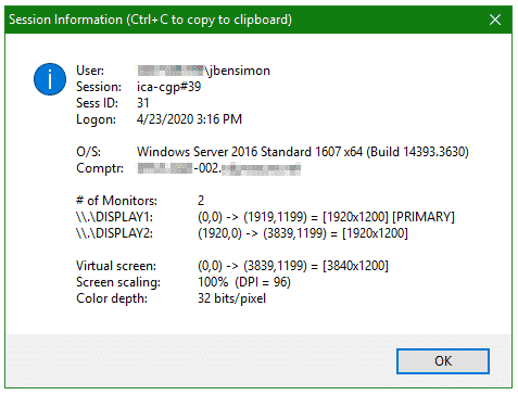HelpDesk Tool: SessionInfo v1.0 2 HelpDesk Tool: SessionInfo v1.0 2