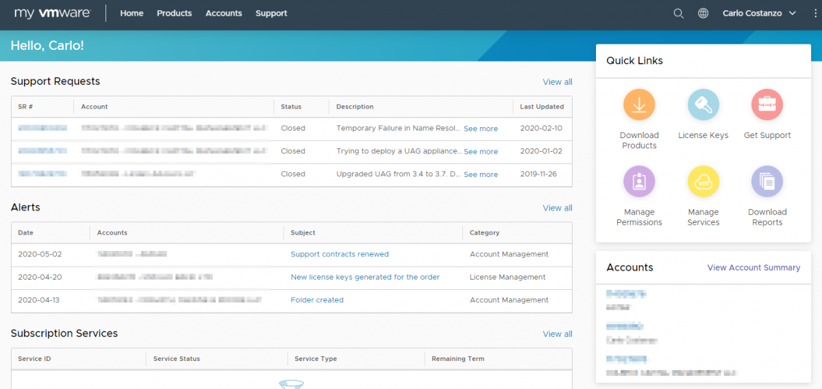 Empower your team with My VMware Portal delegation rights - vCloudInfo