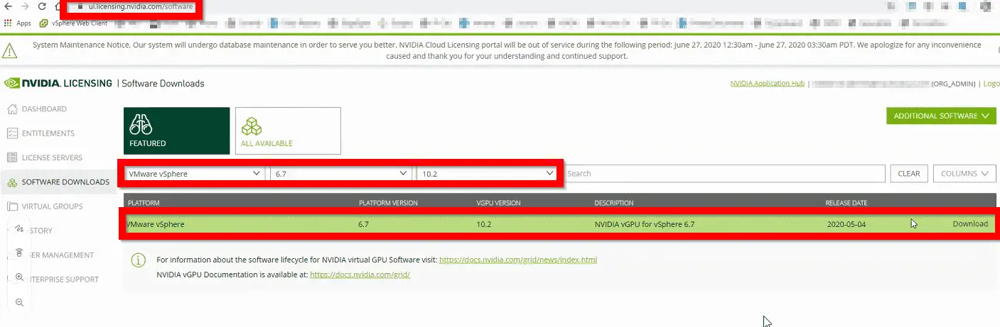 vmware esxi 6.7 install nvidia driver