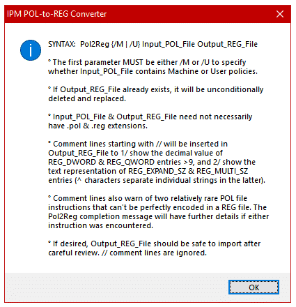See inside Registry.pol with the Pol2Reg utility 2 See inside Registry.pol with the Pol2Reg utility 2