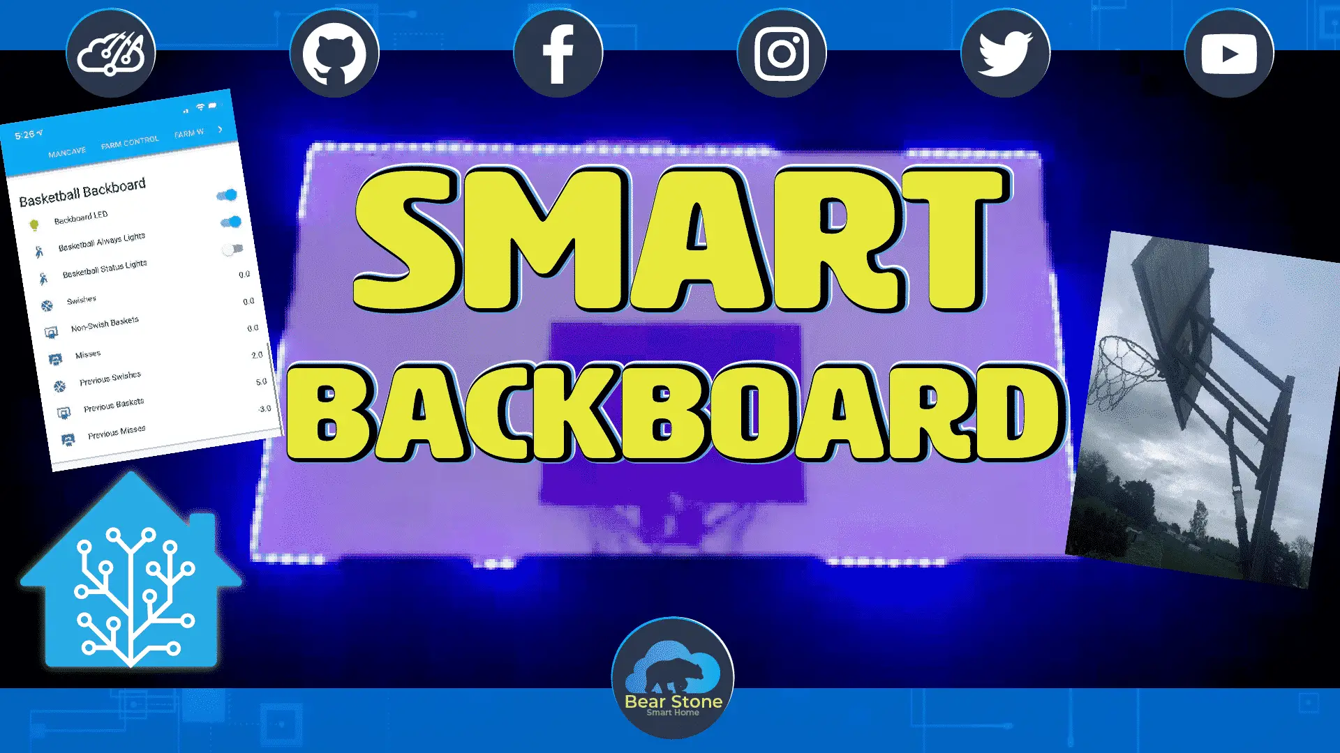 Home Assistant Smart DIY Basketball Backboard Project 1