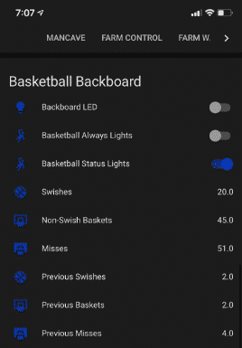 Home Assistant Smart DIY Basketball Backboard Project 2 Home Assistant Smart DIY Basketball Backboard Project 2