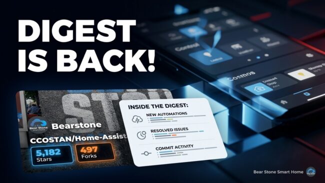 Digest is Back thumbnail for the Home Assistant weekly digest announcement video
