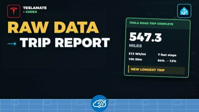 TeslaMate and Codex turn raw Tesla trip data into a road trip report with Home Assistant alerts